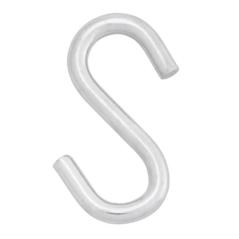 Hampton Small Zinc-Plated Silver Steel 3 in. L S-Hook 230 lb