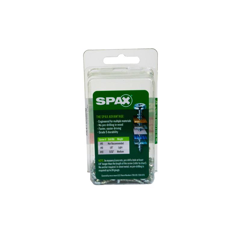 SPAX No. 6 X 5/8 in. L Phillips/Square Zinc-Plated Serrated Multi-Material Screw 50 pk
