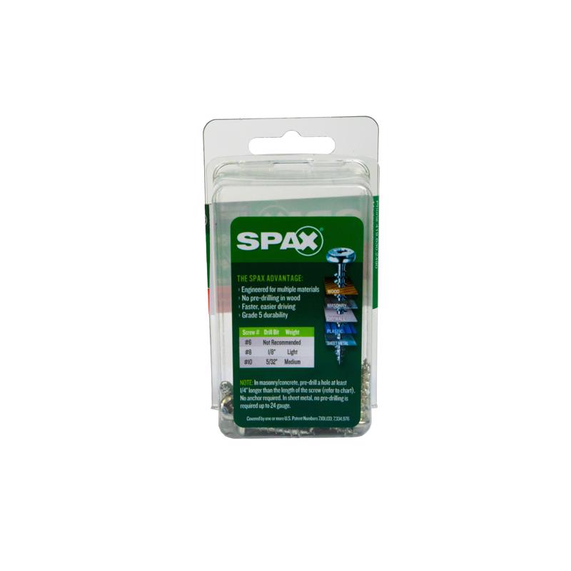 SPAX No. 8 X 3/4 in. L Phillips/Square Zinc-Plated Serrated Multi-Material Screw 35 pk