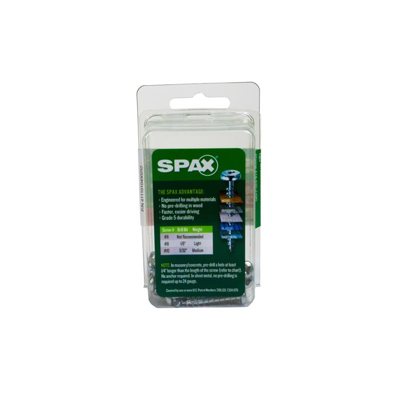 SPAX No. 8 X 1 in. L Phillips/Square Zinc-Plated Serrated Multi-Material Screw 30 pk
