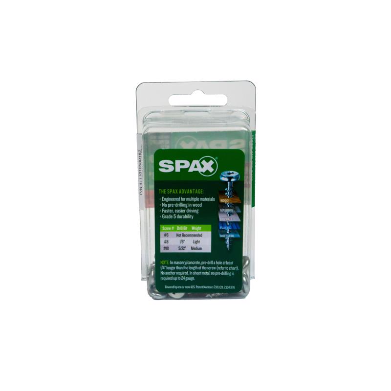 SPAX No. 10 X 5/8 in. L Phillips/Square Zinc-Plated Serrated Multi-Material Screw 25 pk