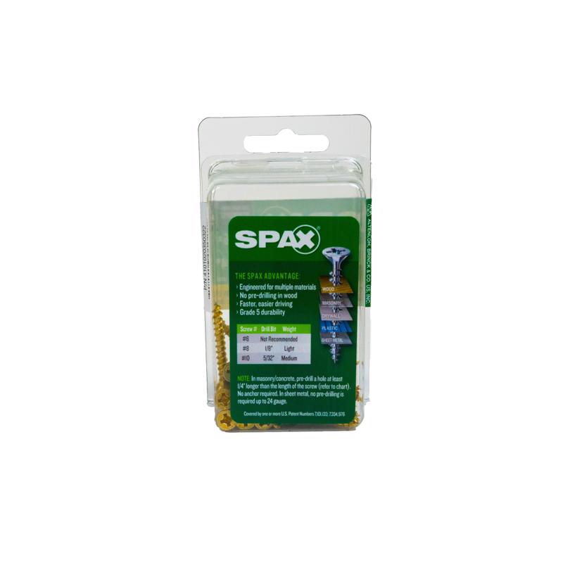 SPAX Multi-Material No. 6 Label X 1-1/4 in. L Unidrive Flat Head Serrated Construction Screws