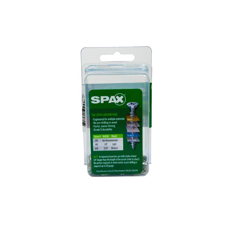 SPAX Multi-Material No. 6 Label X 5/8 in. L Unidrive Flat Head Serrated Construction Screws