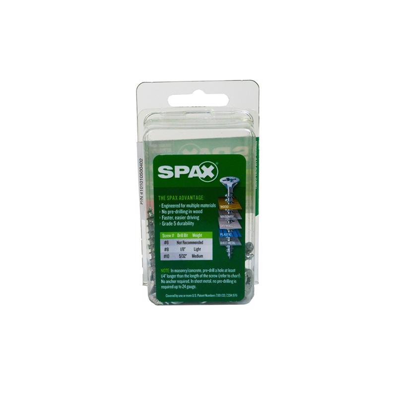 SPAX Multi-Material No. 10 Label X 1-1/2 in. L Unidrive Flat Head Serrated Construction Screws