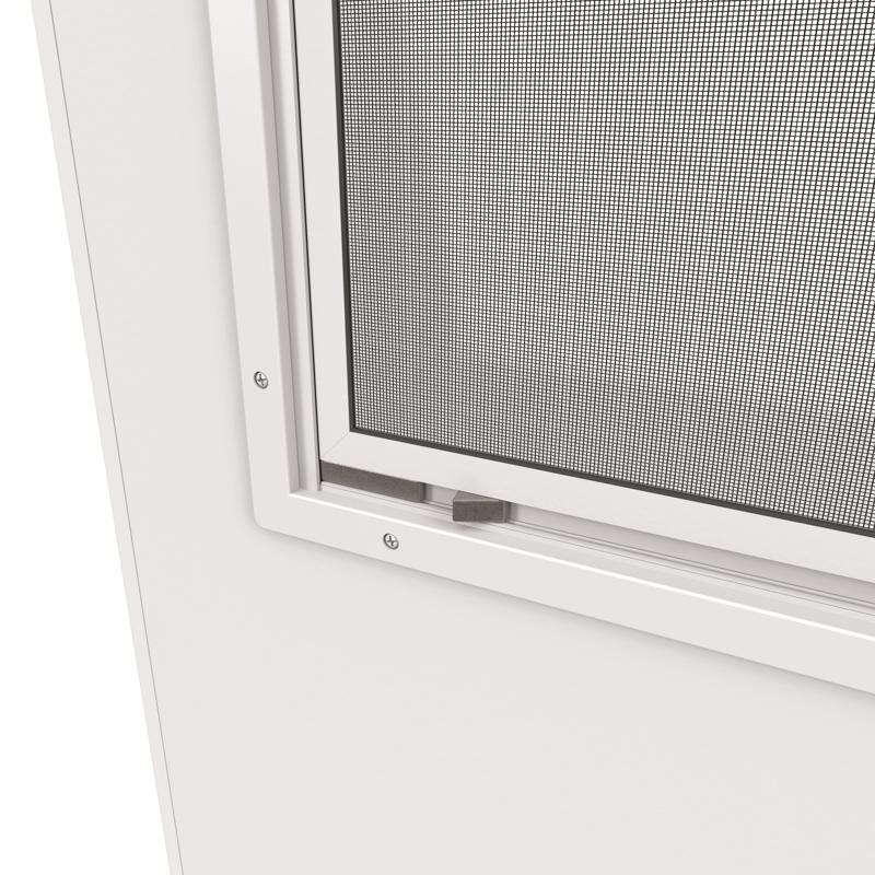 Larson 81 in. H X 32 in. W Vinyl/Wood White Mid-View Reversible Self-Storing Storm Door