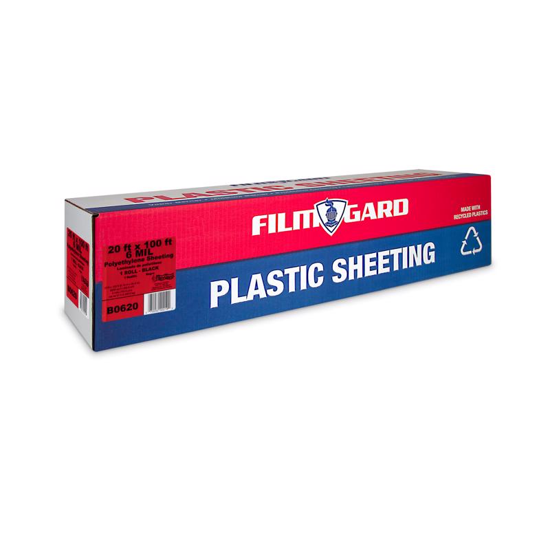 Film-Gard Plastic Sheeting 6 mil X 20 ft. W X 100 ft. L Polyethylene Black