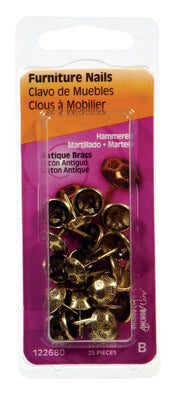HILLMAN No. 9 Size Antique Brass Brass Furniture Nails