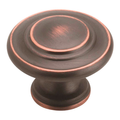 Amerock Inspirations Round Cabinet Knob 1-1/4 in. D 1 in. Oil Rubbed Bronze 10 pk