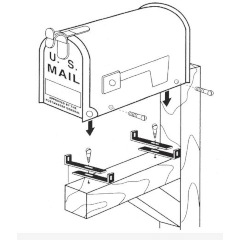 Architectural Mailboxes Silver Steel Mounting Hardware .074 Ga. 7.875 in. L