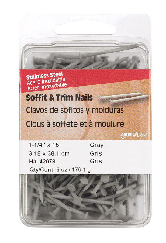 HILLMAN 1-1/4 in. Hanger Stainless Steel Nail Flat Head