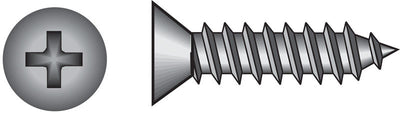 HILLMAN No. 8 Ga. X 1 in. L Phillips Flat Head Sheet Metal Screws 100 pk