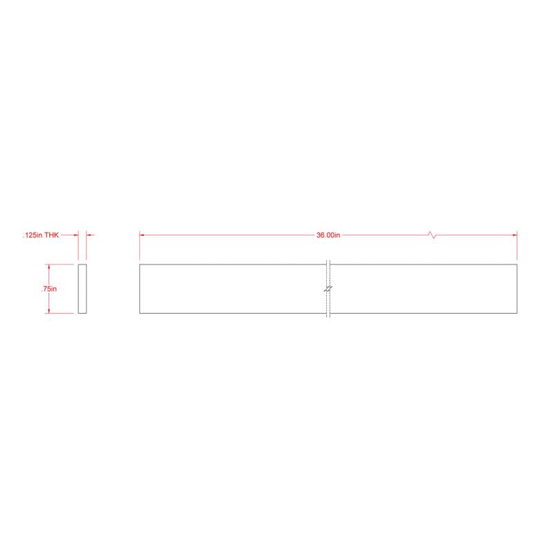 SteelWorks 0.125 in. X 0.75 in. W X 3 ft. L Weldable Aluminum Flat Bar
