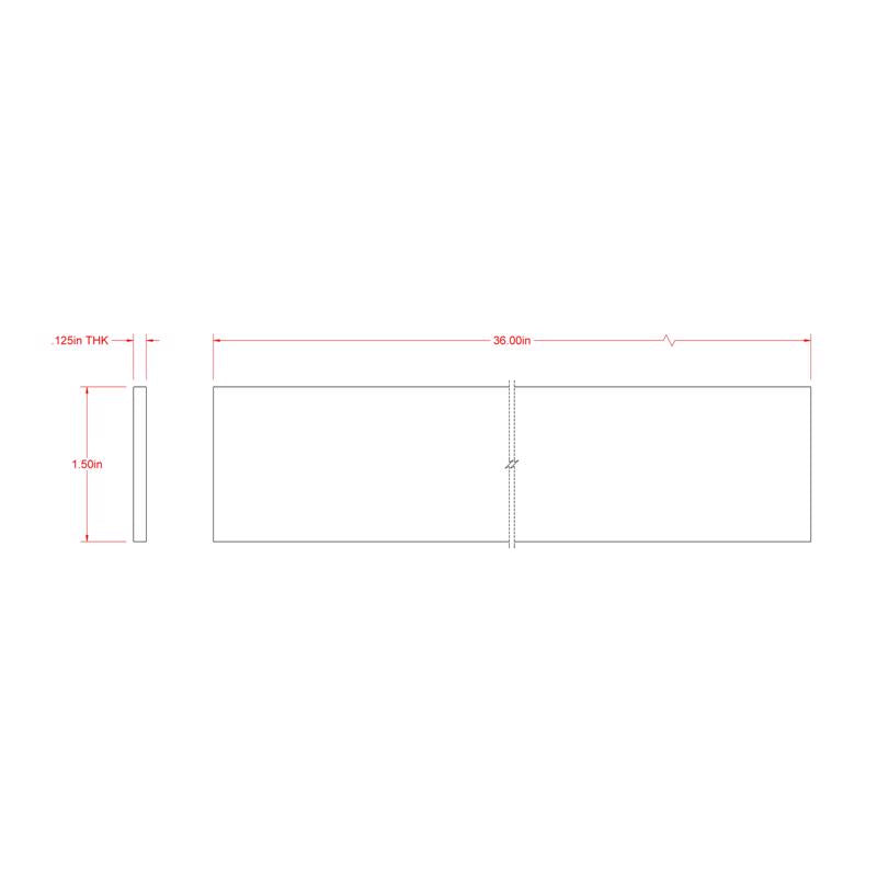 SteelWorks 0.125 in. X 1.5 in. W X 3 ft. L Weldable Aluminum Flat Bar