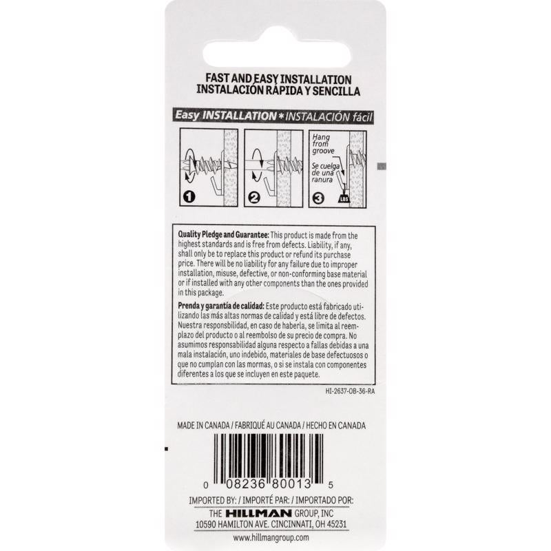 HILLMAN WallDriller White Self-Drilling Picture Hanger 35 lb 2 pk
