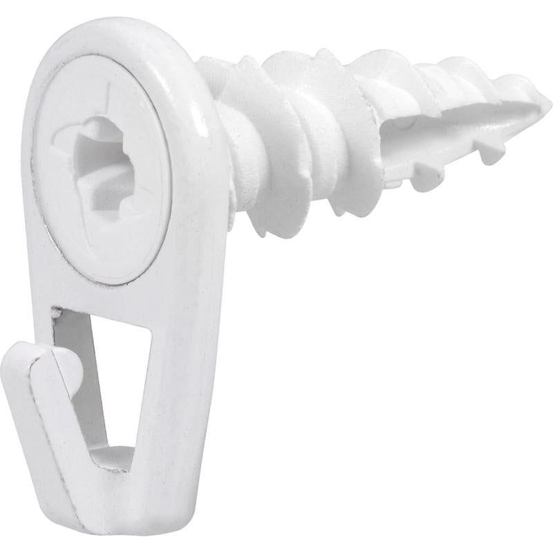 HILLMAN White Self-Drilling Picture Hanger 50 lb 2 pk