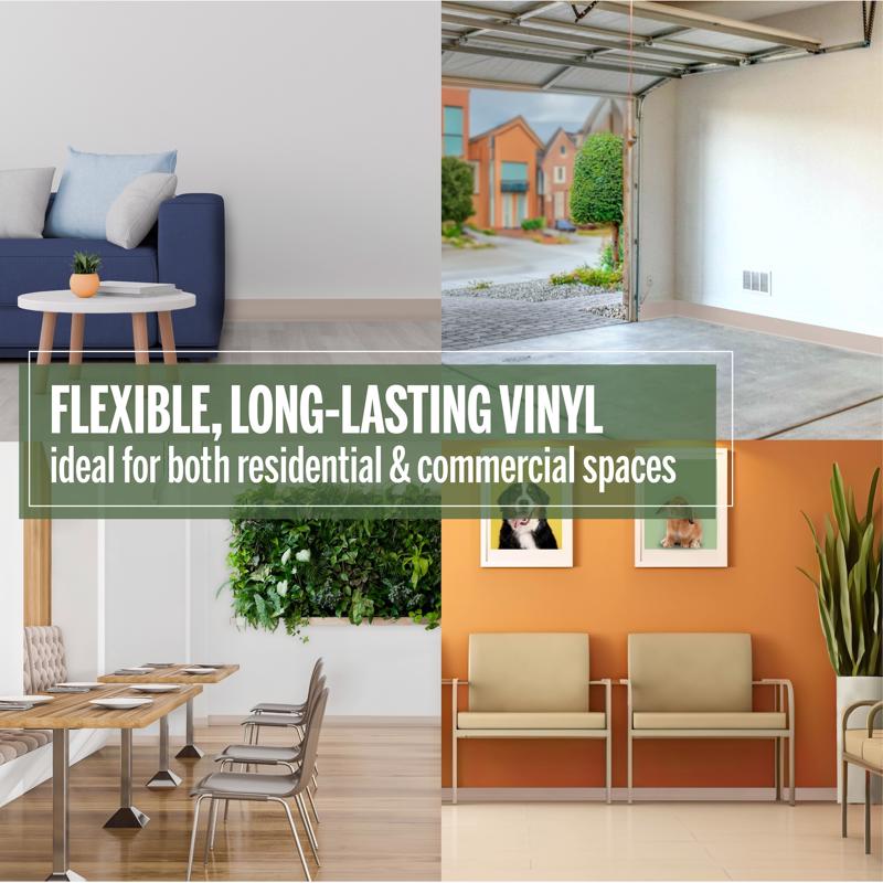 M-D Building Products 2.5 in. H X 0.08 in. W X 48 in. L Prefinished Desert Beige Vinyl Wall Base