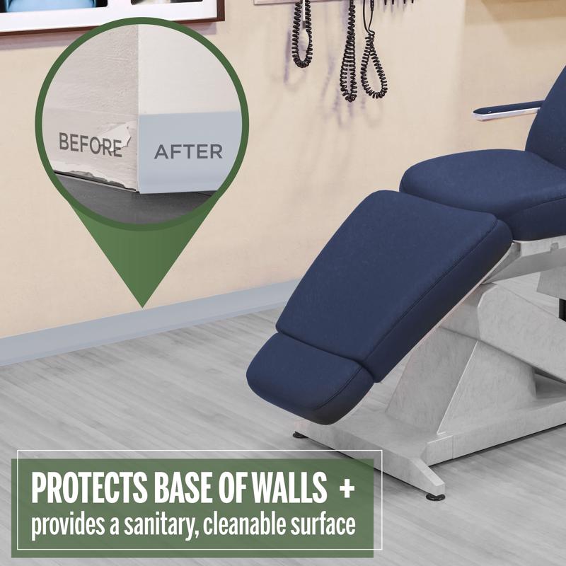 M-D Building Products 2.5 in. H X 0.08 in. W X 48 in. L Prefinished Silver Vinyl Wall Base