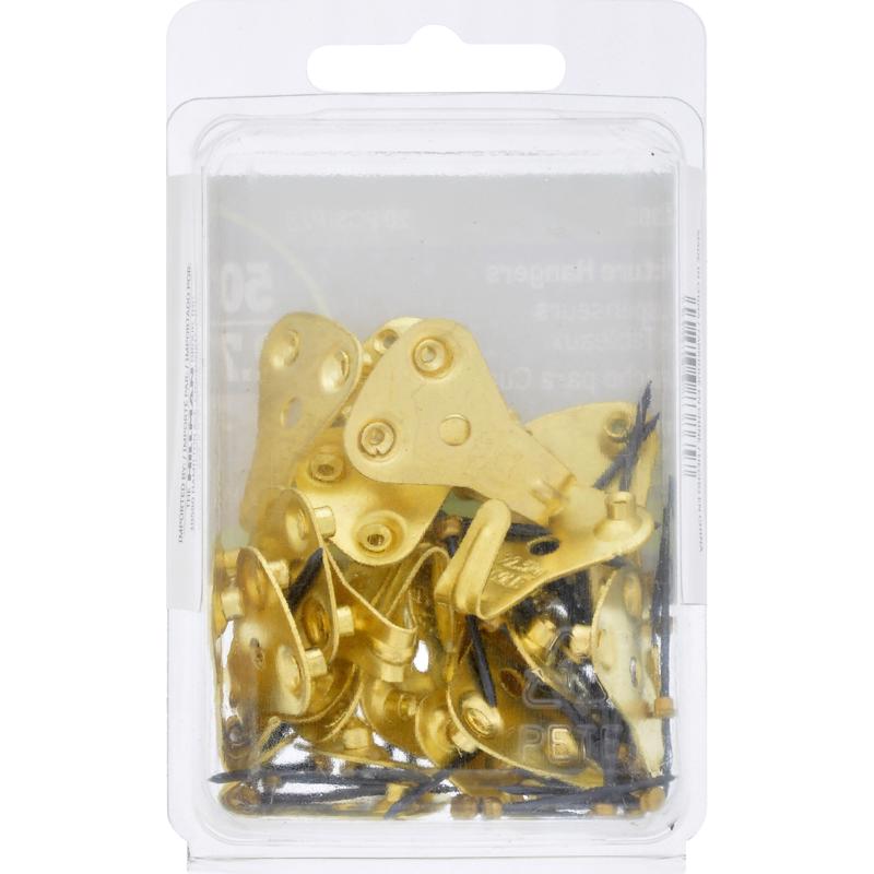 HILLMAN Brass-Plated Gold Professional Picture Hanger 50 lb