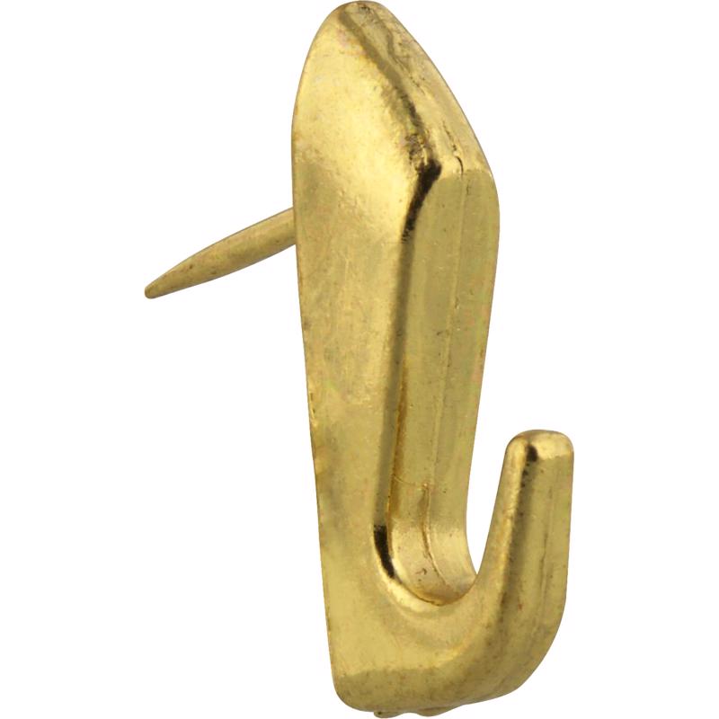 HILLMAN Brass-Plated Gold Push Pin Picture Hanger 10 lb