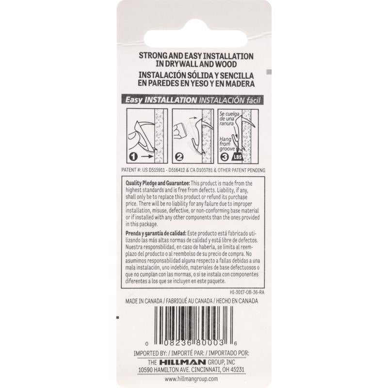 HILLMAN WallBiter White Small Picture Hanger 30 lb
