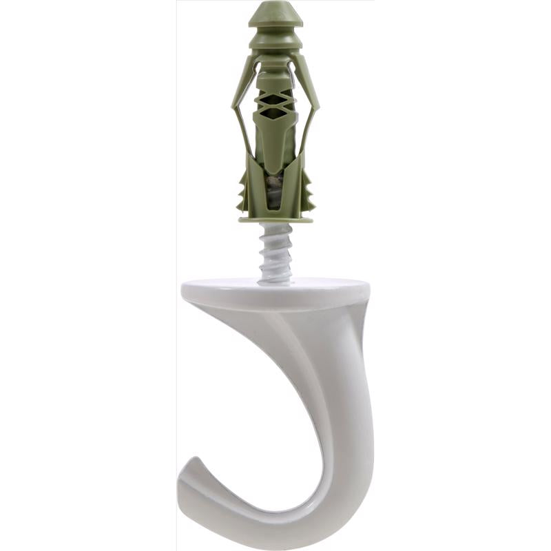 HILLMAN Large White Steel 0.95 in. L Ceiling Hook 75 lb