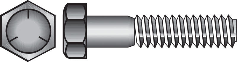 HILLMAN 5/8 in. D X 7 in. L Heat Treated Zinc Steel Hex Head Cap Screw