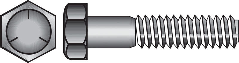 HILLMAN 5/8 in. D X 8 in. L Heat Treated Zinc Steel Hex Head Cap Screw