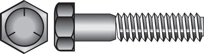 HILLMAN 5/8 in. D X 8 in. L Heat Treated Zinc Steel Hex Head Cap Screw