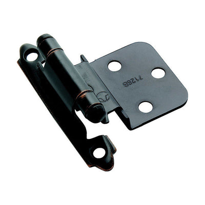 Amerock 2 in. W X 2-3/4 in. L Oil Rubbed Bronze Steel Self-Closing Hinge 2 pk