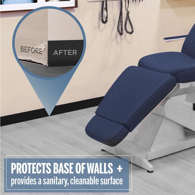 M-D Building Products 4 in. H X 0.08 in. W X 20 ft. L Self-Stick Black Vinyl Wall Base