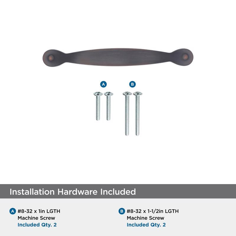 Amerock Transitional Arch Cabinet Pull 3 in. Oil Rubbed Bronze Brown