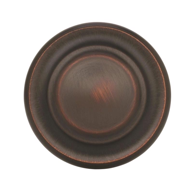Amerock Round Cabinet Knob 1-5/16 in. D 1 in. Oil Rubbed Bronze