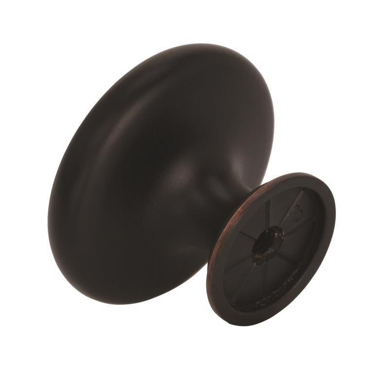 Amerock Round Cabinet Knob 1-5/16 in. D 1 in. Oil Rubbed Bronze