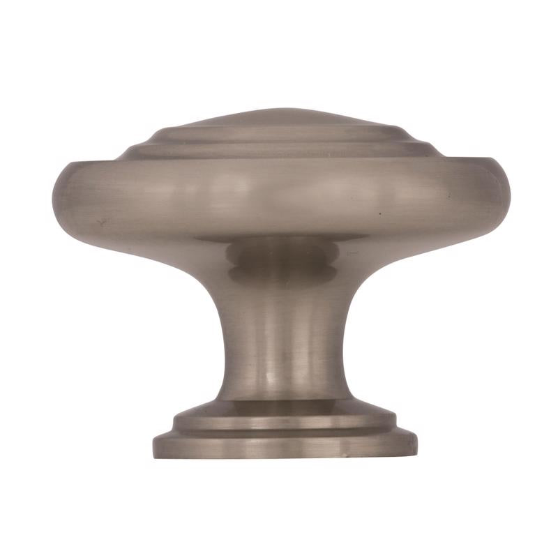 Amerock Inspirations Round Cabinet Knob 1-5/16 in. D 1 in. Satin Nickel