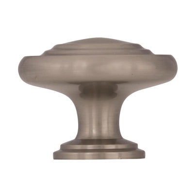 Amerock Inspirations Round Cabinet Knob 1-5/16 in. D 1 in. Satin Nickel