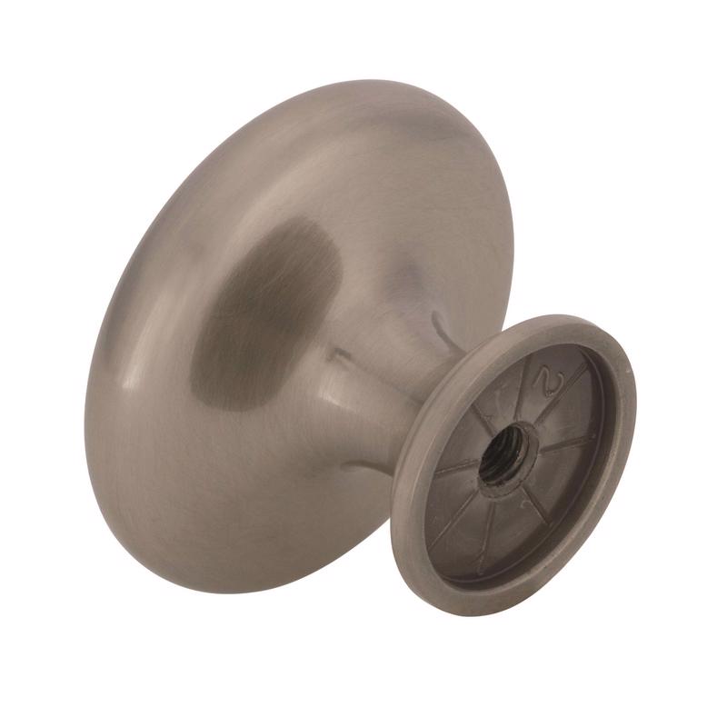 Amerock Inspirations Round Cabinet Knob 1-5/16 in. D 1 in. Satin Nickel
