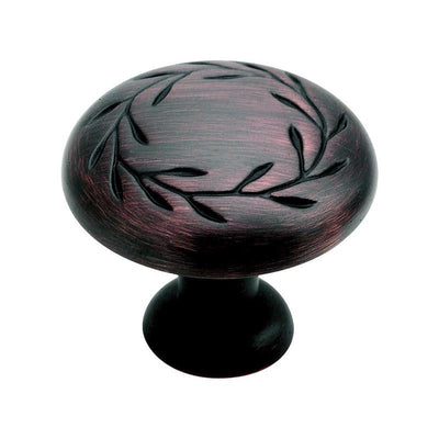 Amerock Natures Splendor Round Cabinet Knob 1-5/16 in. D 1-1/16 in. Oil Rubbed Bronze
