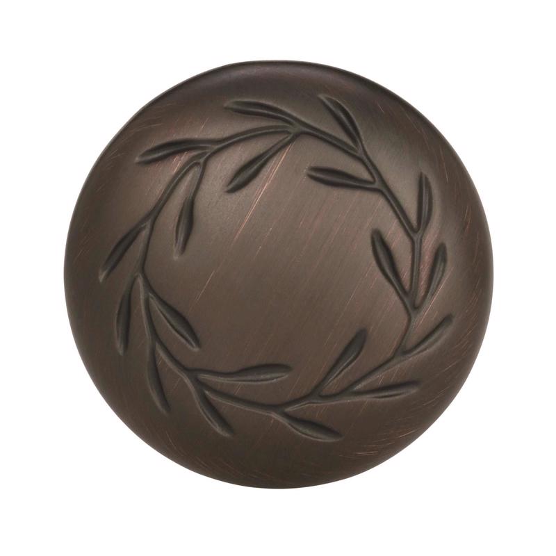 Amerock Natures Splendor Round Cabinet Knob 1-5/16 in. D 1-1/16 in. Oil Rubbed Bronze
