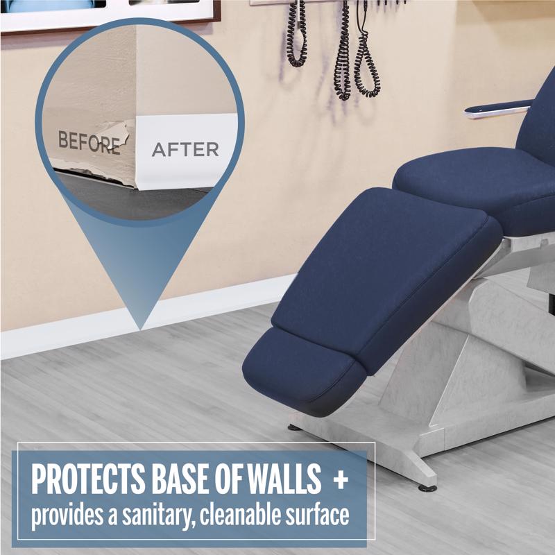 M-D Building Products 4 in. H X 0.08 in. W X 20 ft. L Self-Stick Snow White Vinyl Wall Base