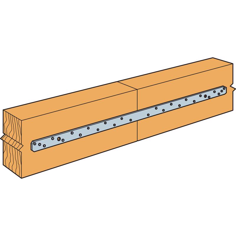 Simpson Strong-Tie 36 in. H X 1.25 in. W 18 Ga. Galvanized Steel Strap