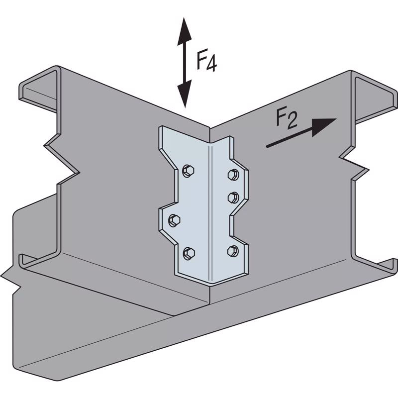 Simpson Strong-Tie 2.4 in. W X 3 in. L Galvanized Steel L-Angle