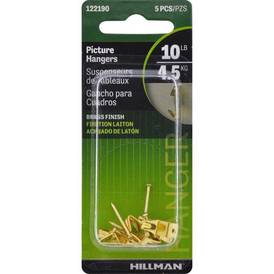 HILLMAN Brass-Plated Gold Professional Picture Hanger 10 lb