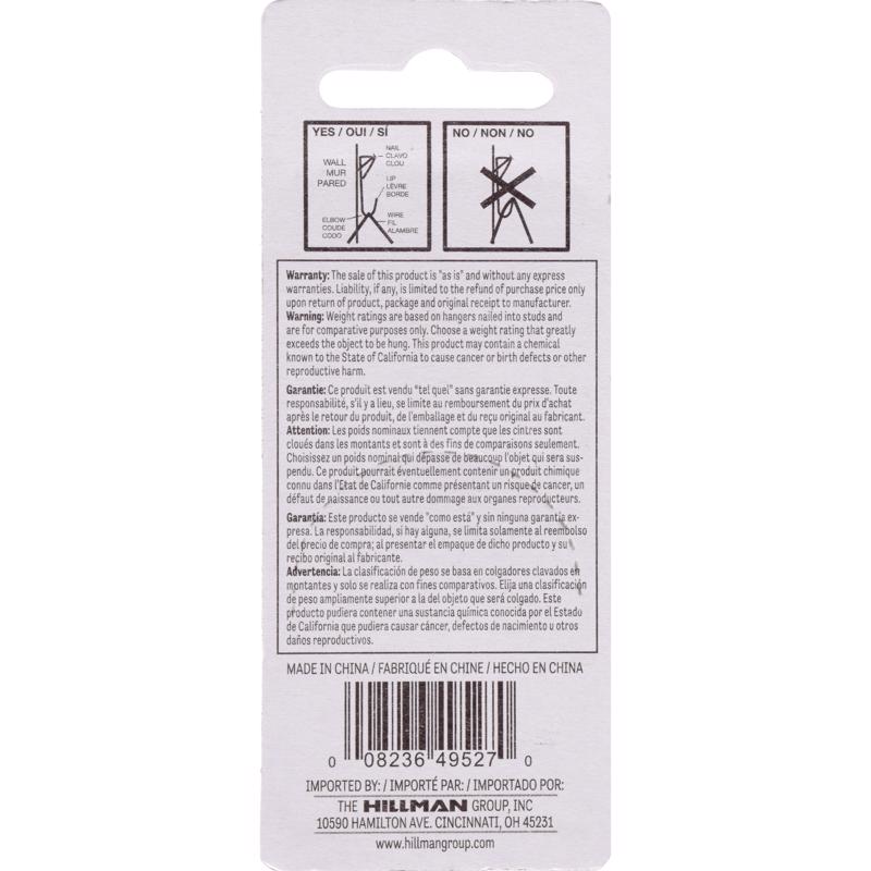 HILLMAN Brass-Plated Gold Professional Picture Hanger 25 lb