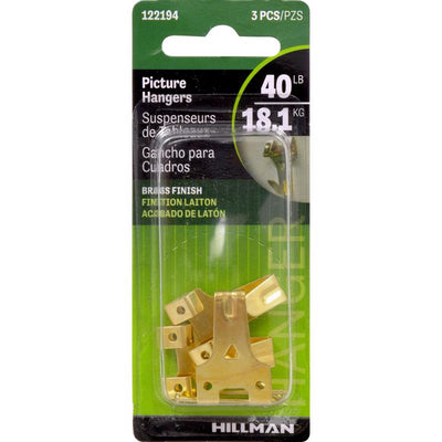 HILLMAN Brass-Plated Gold Professional Picture Hanger 40 lb