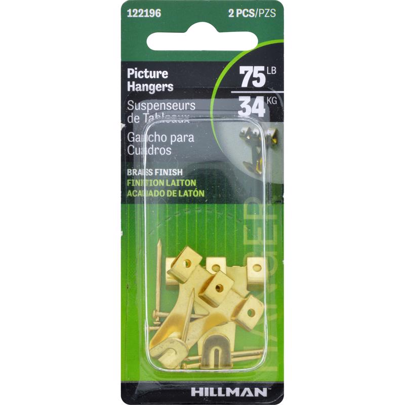 HILLMAN Brass-Plated Gold Professional Picture Hanger 75 lb