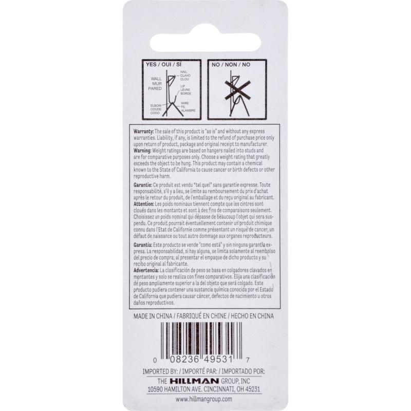 HILLMAN Brass-Plated Gold Professional Picture Hanger 75 lb