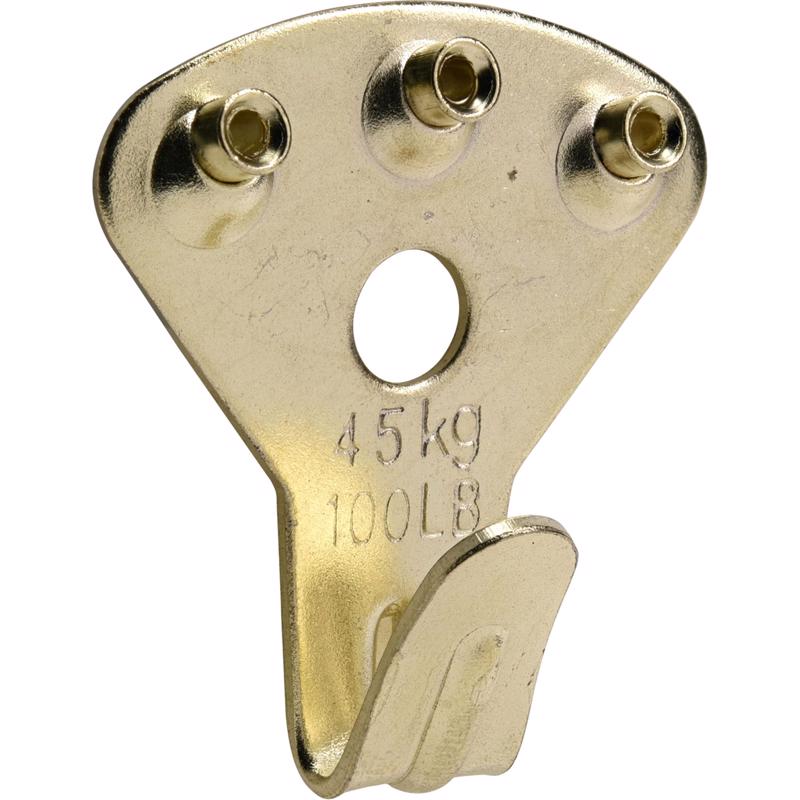 HILLMAN Brass-Plated Gold Professional Picture Hanging Set 10 lb 2 pk