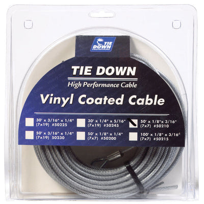Tie Down Engineering 1/8 in. D X 50 ft. L Vinyl Coated Galvanized Steel Aircraft Cable