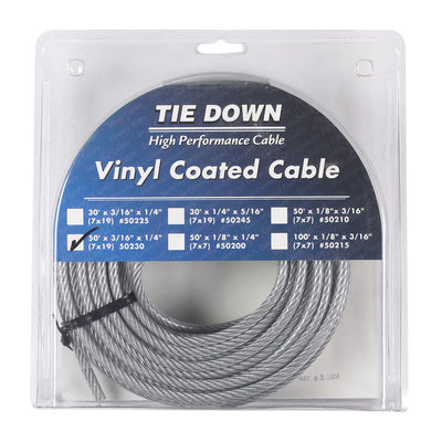 Tie Down Engineering 3/16 in. D X 50 ft. L Vinyl Coated Galvanized Steel Aircraft Cable