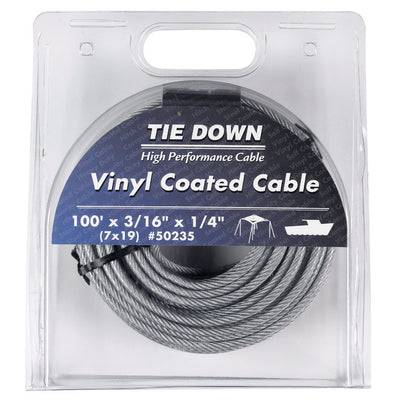 Tie Down Engineering 3/16 in. D X 100 ft. L Vinyl Coated Galvanized Steel Aircraft Cable
